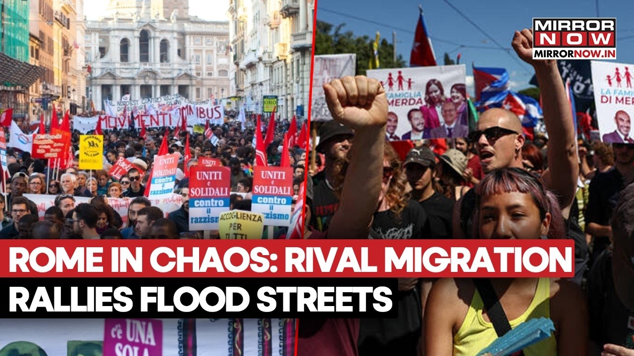 ROME ERUPTS: Tens Of Thousands Flood Streets As Rival Pro- And Anti-Migration Rallies Face Off