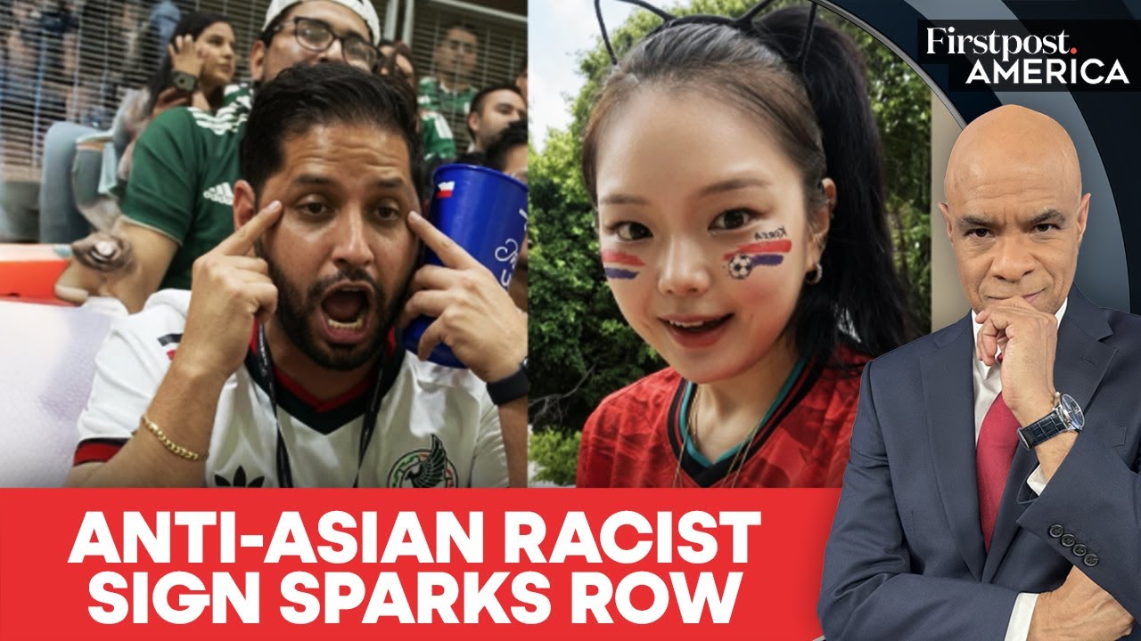 Man Makes Racist Slant-Eye Gesture Sparking Outrage At FIFA World Cup | Firstpost America | N18G