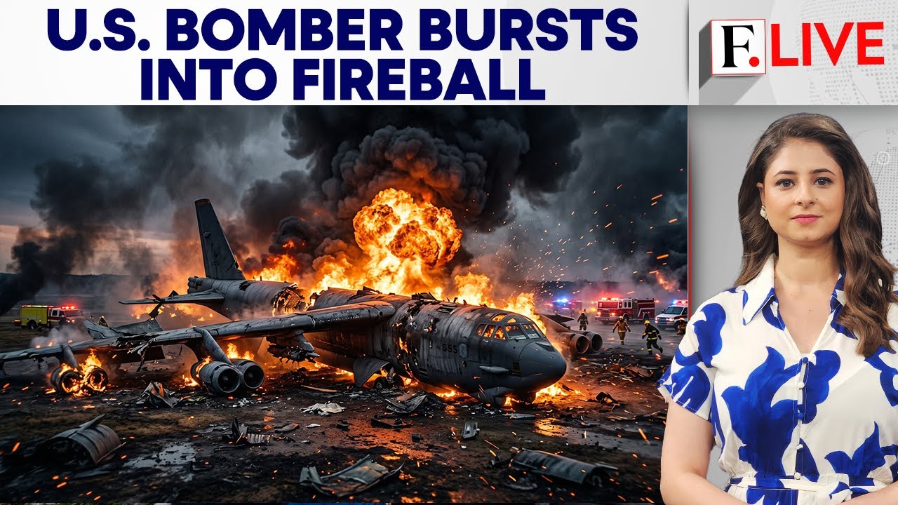 US B-52 Bomber Crashes During Test Flight In California Leaving 8 Dead | Firstpost Live