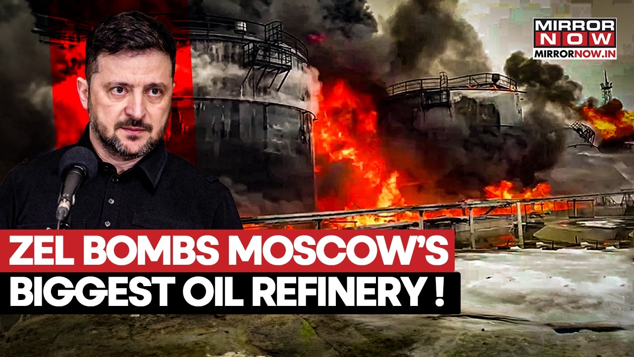Moscow’s Biggest Oil Refinery Bombed! Zelenskyy’s Revenge Attack Burns Russia, Shocking Visuals