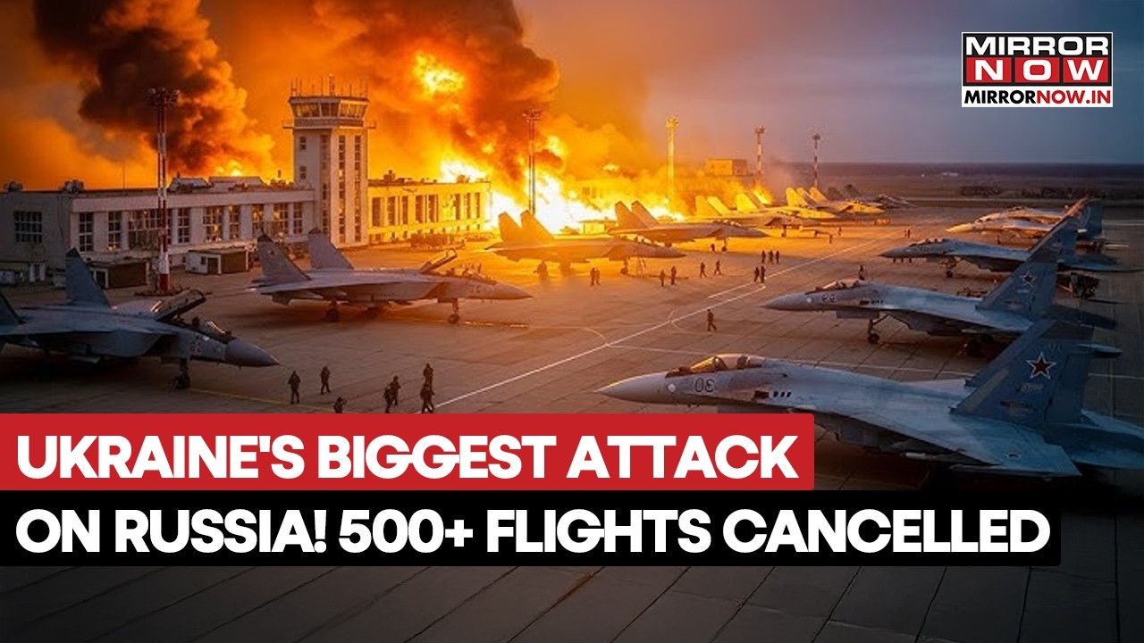 500+  Flights Cancelled In Moscow: Barrage Of Ukrainian Drones Storm Russia | Key Refinery Damaged