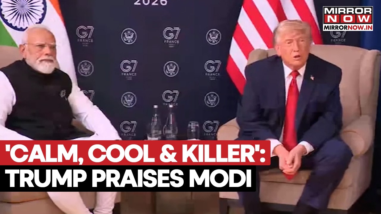 ‘Modi Is KILLER’ Trump Showers Praise on PM During Bilateral Talks At G7 |  Watch The Moment