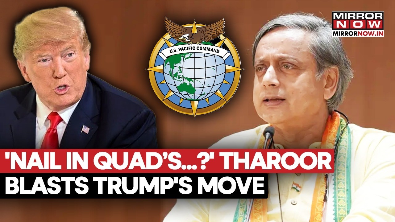 Shashi Tharoor Blasts Trump Over Shock Pentagon Map After US Drops “India” From Command Name | Watch