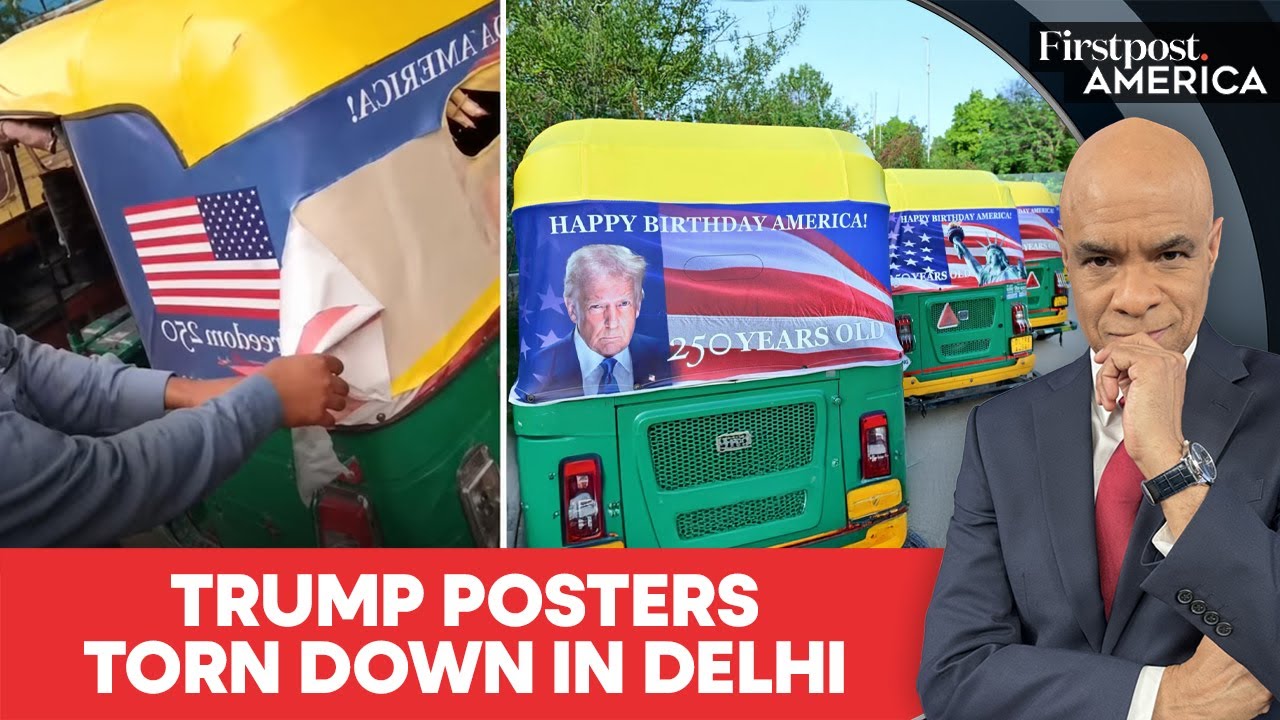 Trump Posters Torn Down In Delhi After US Strike Kills Indian Sailors | Firstpost America | N18G