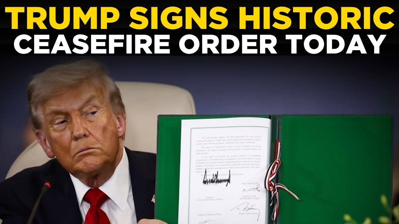 Trump Signs Order LIVE | Trump Signs Historic Ceasefire Order, Major Peace Breakthrough Announced