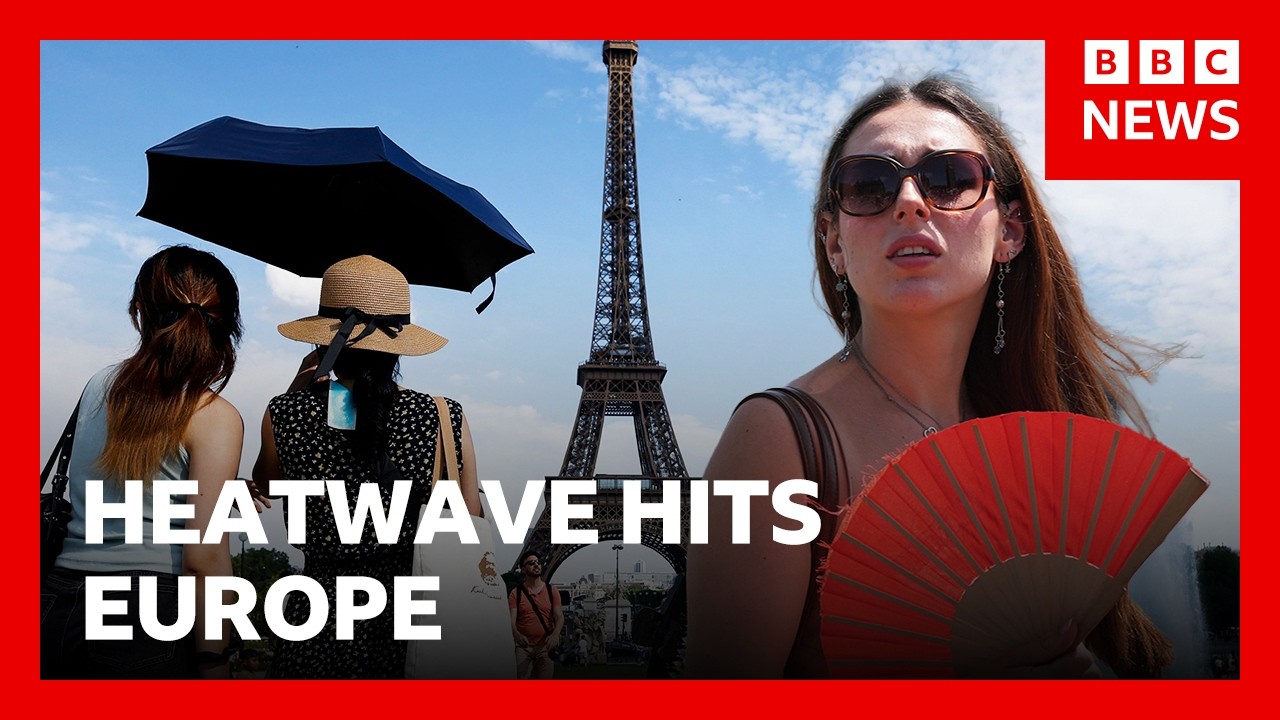 Red heat alerts issued as Europe hit by heatwave | BBC News