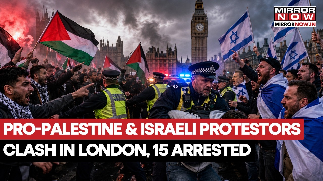 London Erupts! Pro-Palestine & Israel Supporters Clash—15 Arrested In Chaotic Scenes | Watch
