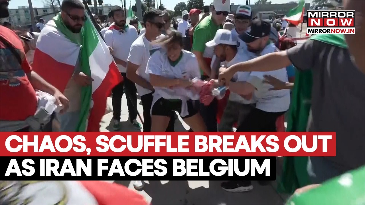 GRAPHIC WARNING: Scuffle, Chaos Breaks Out As Iran Faces Belgium, US Homeland Security Intervenes