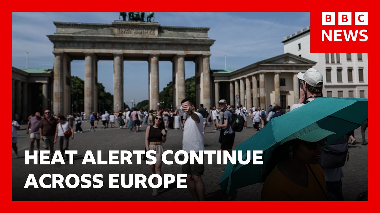 Europe’s deadly heatwave breaks German record and halts public events | BBC News