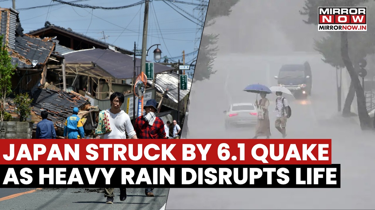 Japan Hit by 6.1 Quake Amid Torrential Rains — Chaos Unfolds as Cities Struggle to Cope | Watch