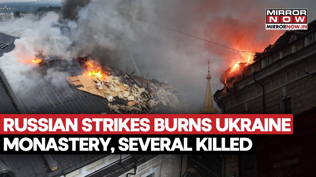 Russia Unleashes Deadly Barrage: 9 Dead, Historic Monastery Catches Fire In Ukraine