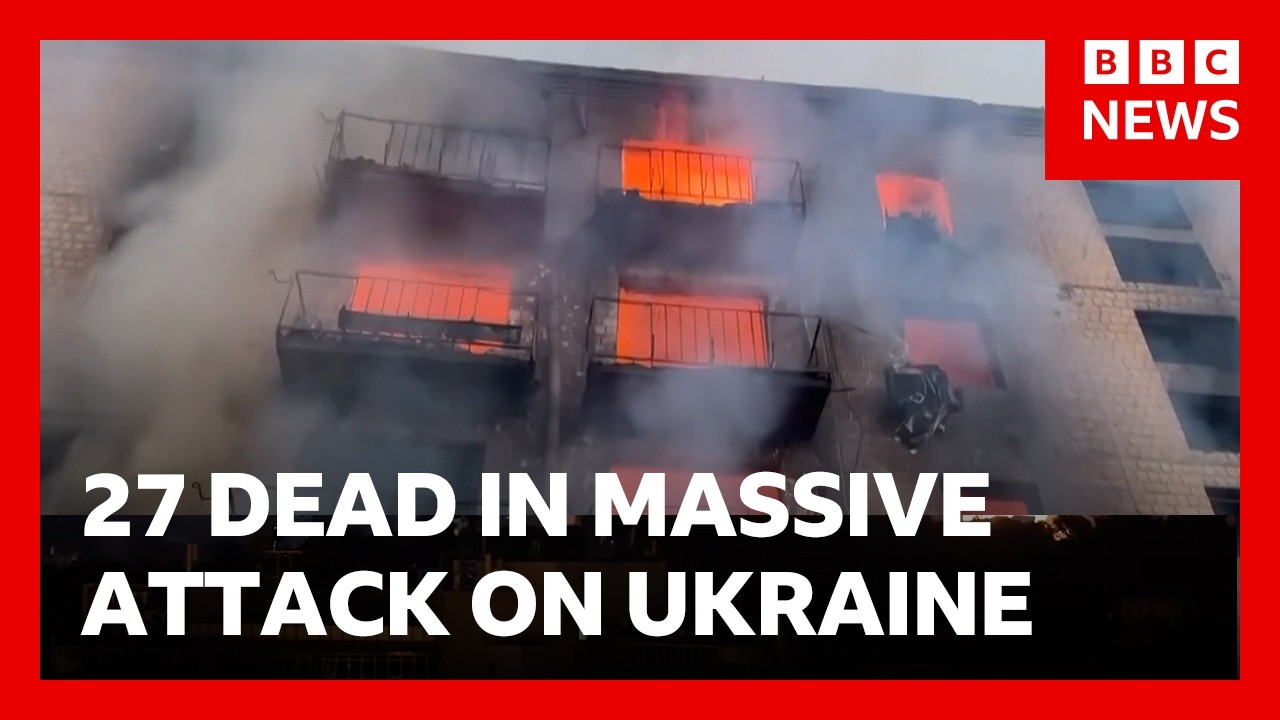 Massive Russian attack on Ukraine’s capital kills at least 25 and injures many more | BBC News