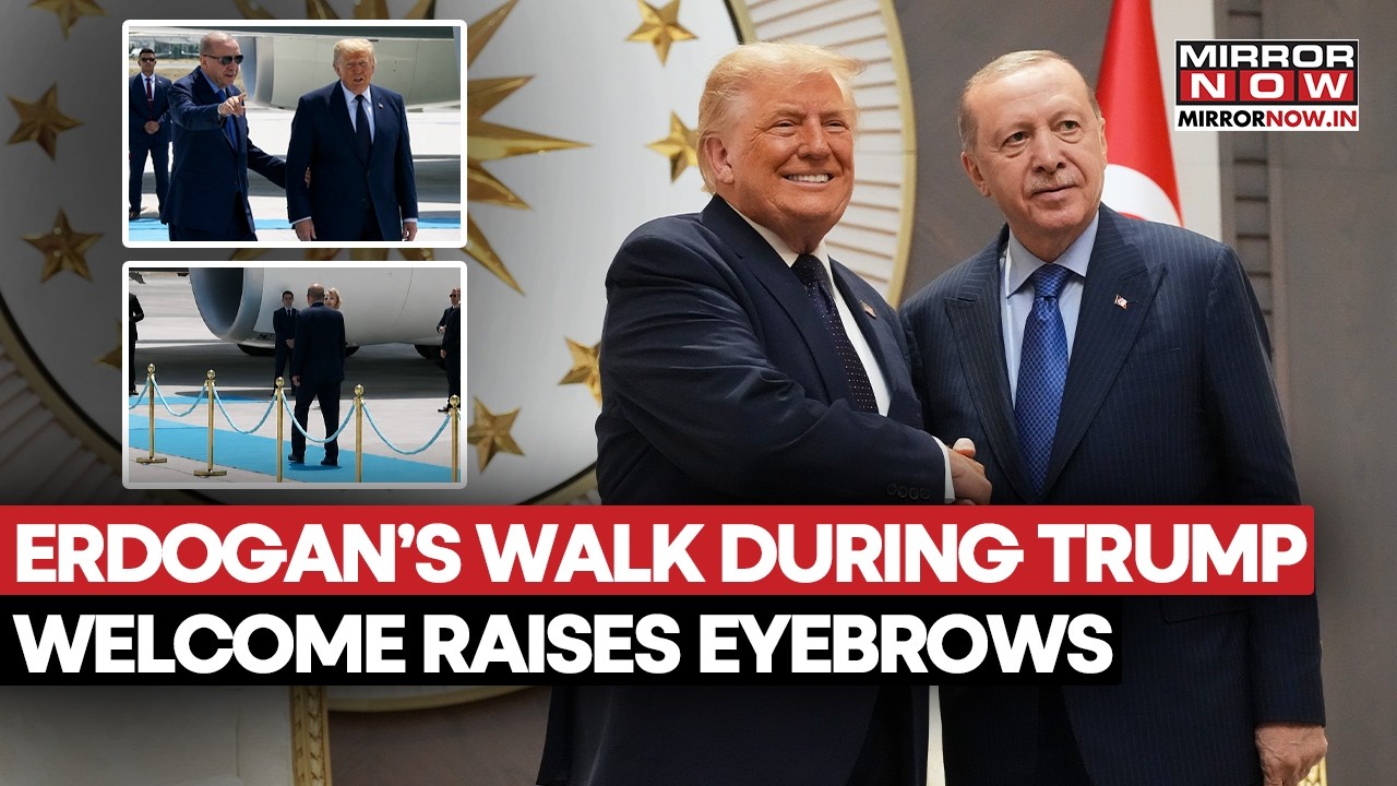 Turkey’s President Erdogan’s Walk During Trump’s Welcome In Ankara Raises Health Concerns | Watch