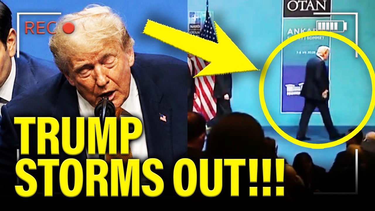 Trump STORMS OUT of Presser and FLEES NATO SUMMIT!!