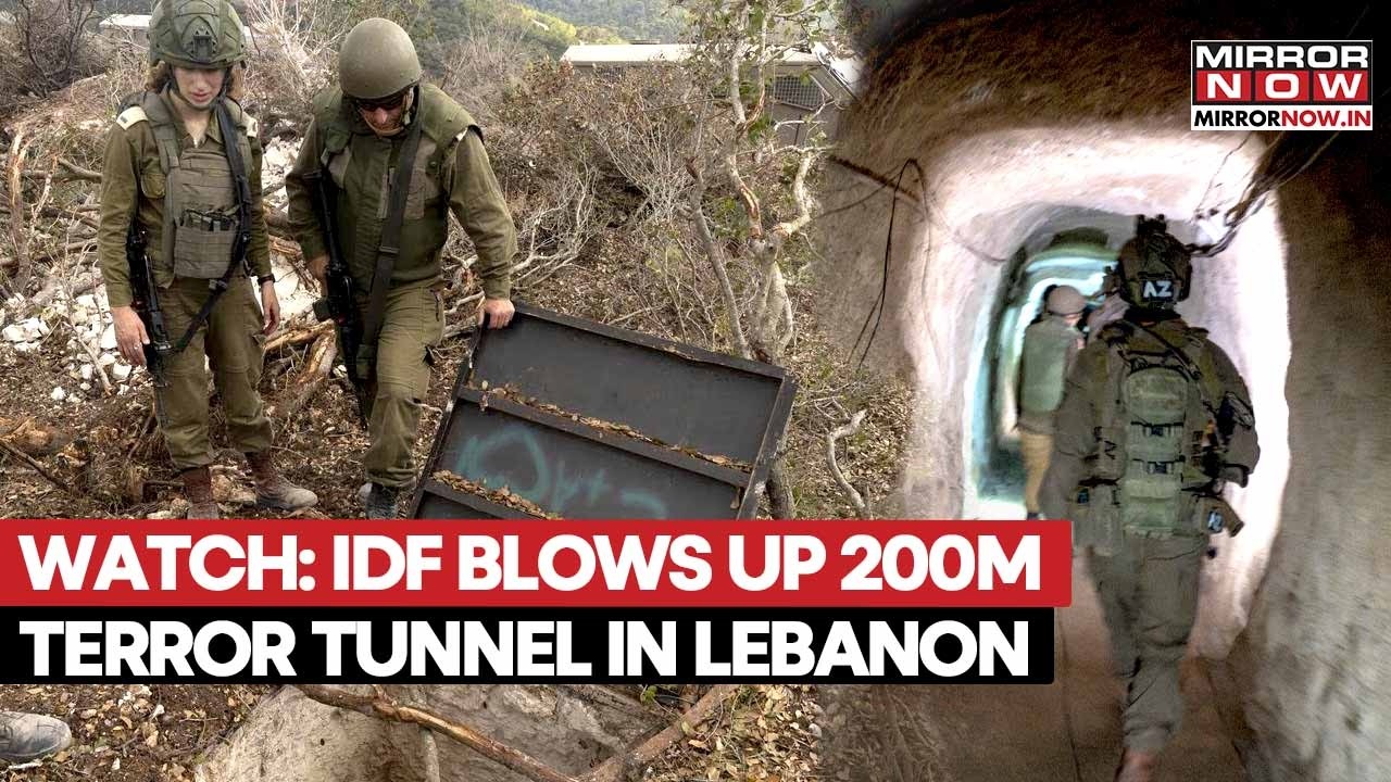 Israel’s Underground Strike: IDF Demolishes 200-Meter Tunnel In Southern Lebanon