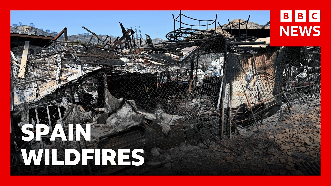 Spain battles to contain Ione of its deadliest wildfires as at least 12 killed | BBC News