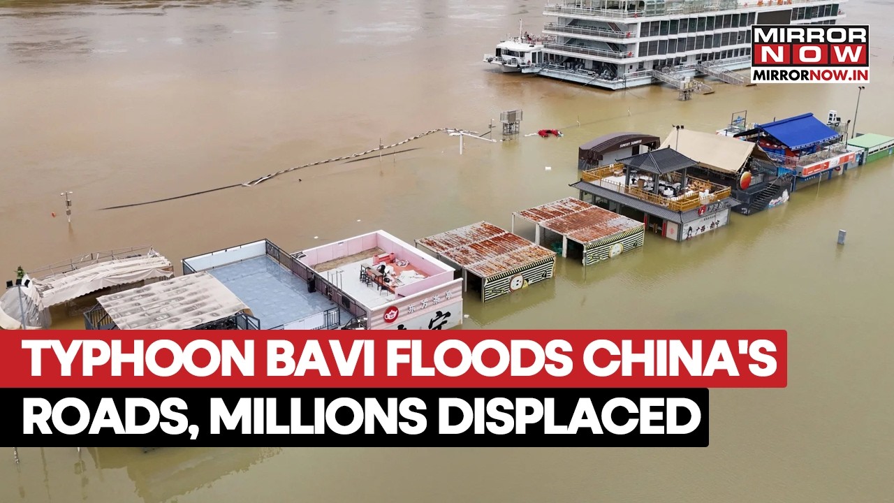 Typhoon Bavi Floods China’s Roads Due To Heavy Rain, Millions Displaced, Flights, Trains Cancelled