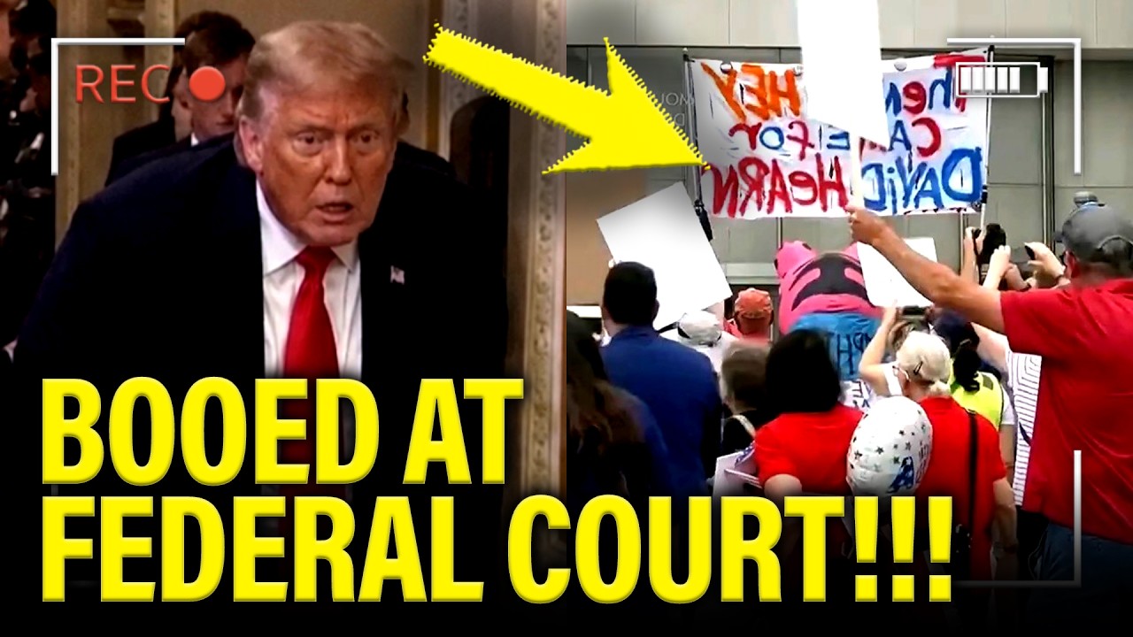 Trump gets BOOED at FED COURT over CRIMINAL CASE!!