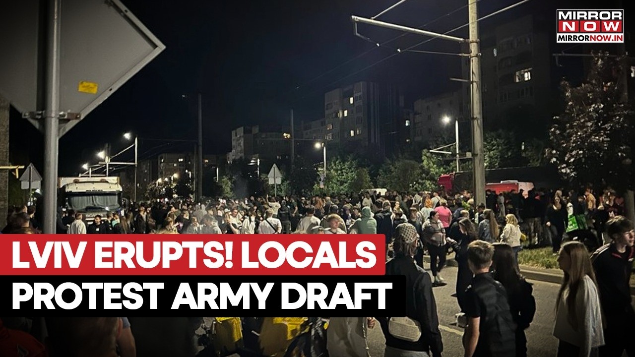 Ukraine Draft Protests: Lviv Residents Overturn Military Recruitment Vehicle | WATCH