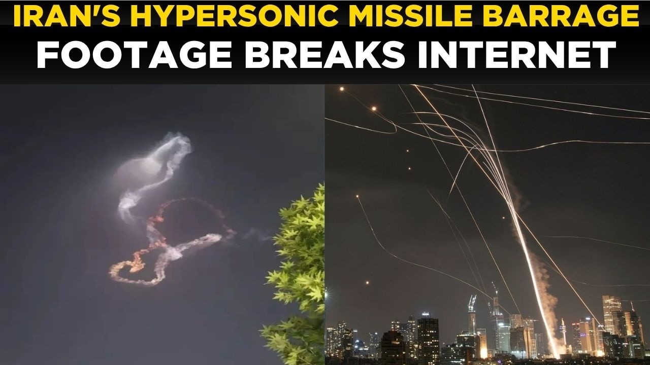 IRAN  LIVE: Iran Launches Barrage of Hypersonic Missiles on Israel, Iron Dome at Work | Viral Video
