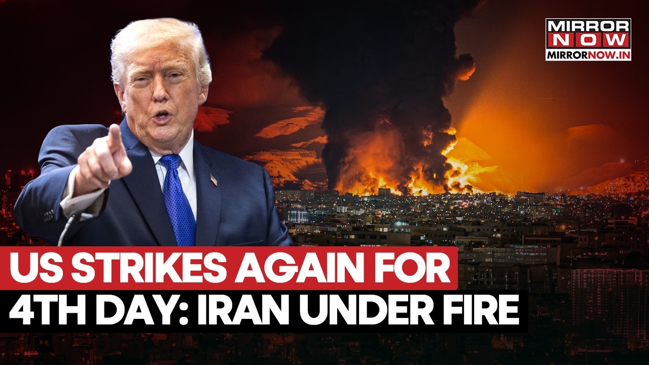 Missiles Fly Across Iran: Fresh US Bombing Blazes Tehran on Fourth Day of Relentless War | Watch