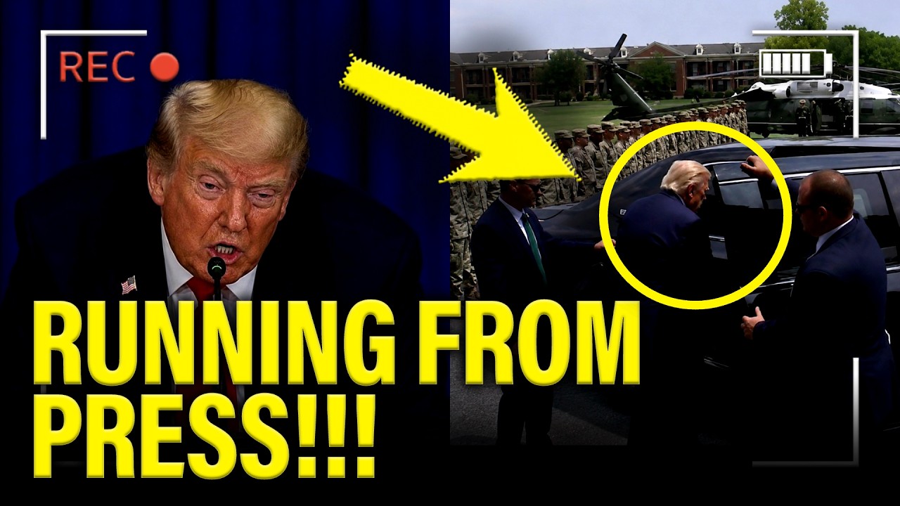 Trump RUNS AWAY from PRESS as WAR EXPLODES!!!