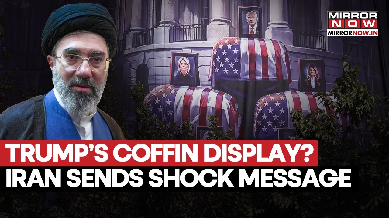 ‘BLOOD FOR BLOOD’ Iran Unveils Burning Trump Coffin Mural as US-Iran Conflict Explodes | Watch
