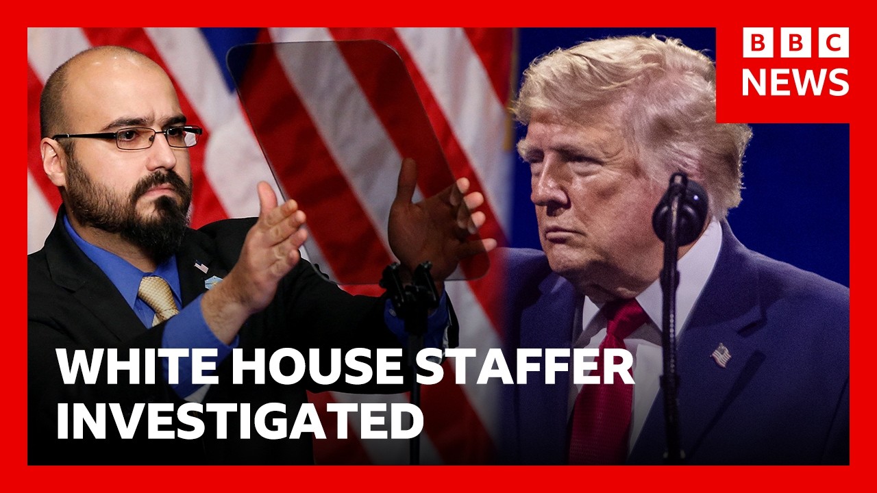 White House teleprompter accused of making $100k off Trump speech bets | BBC News