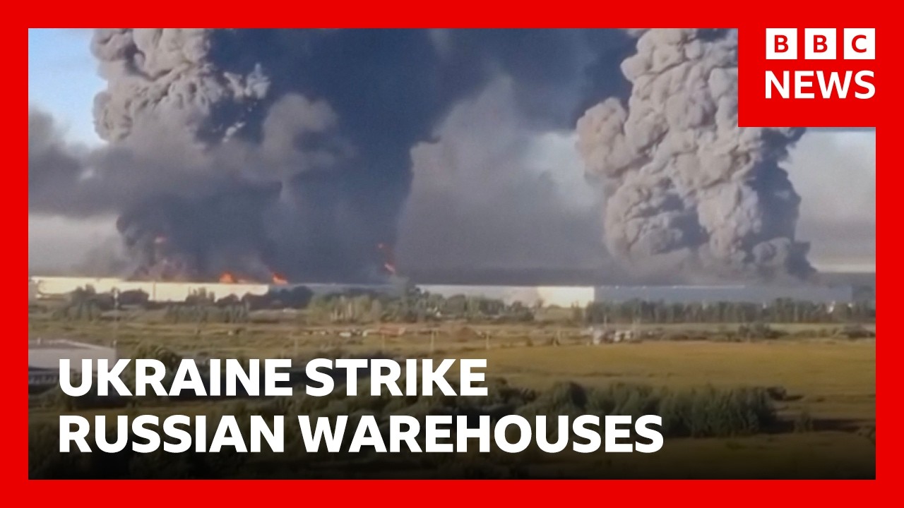 Ukraine strike Russian online retail warehouses | BBC News
