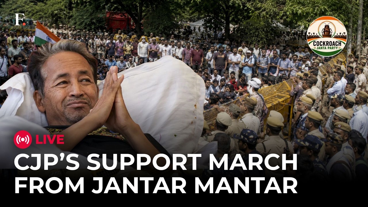 LIVE: Jantar Mantar Erupts Ahead of CJP’s Parliament March in Support of Sonam Wangchuk
