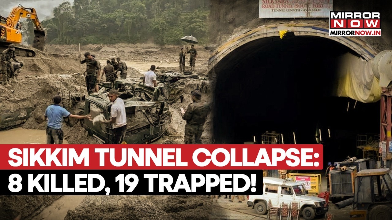 Sikkim Tunnel Collapse: Landslide Kills 8 Workers, Many Fear Trapped As Gas Leak Complicates Rescue