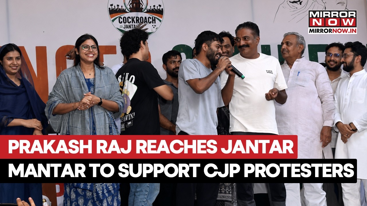 Prakash Raj Shares Video From Jantar Mantar In Support Of CJP Protesters Ahead Of Sansad Chalo March