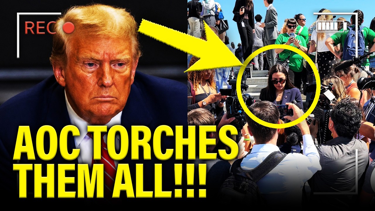 AOC Absolutely TORCHES GOP on CAPITOL STEPS