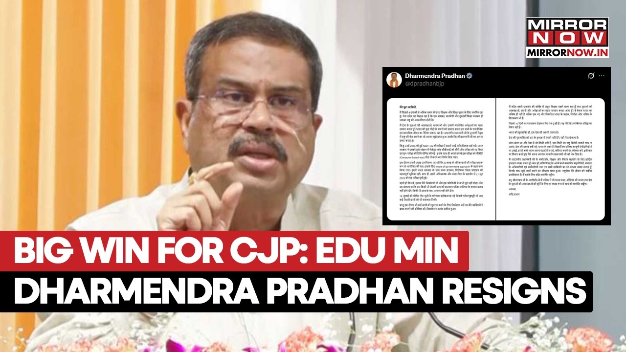 Dharmendra Pradhan Resigns As Education Minister Amid Student Protests Over NEET Controversy
