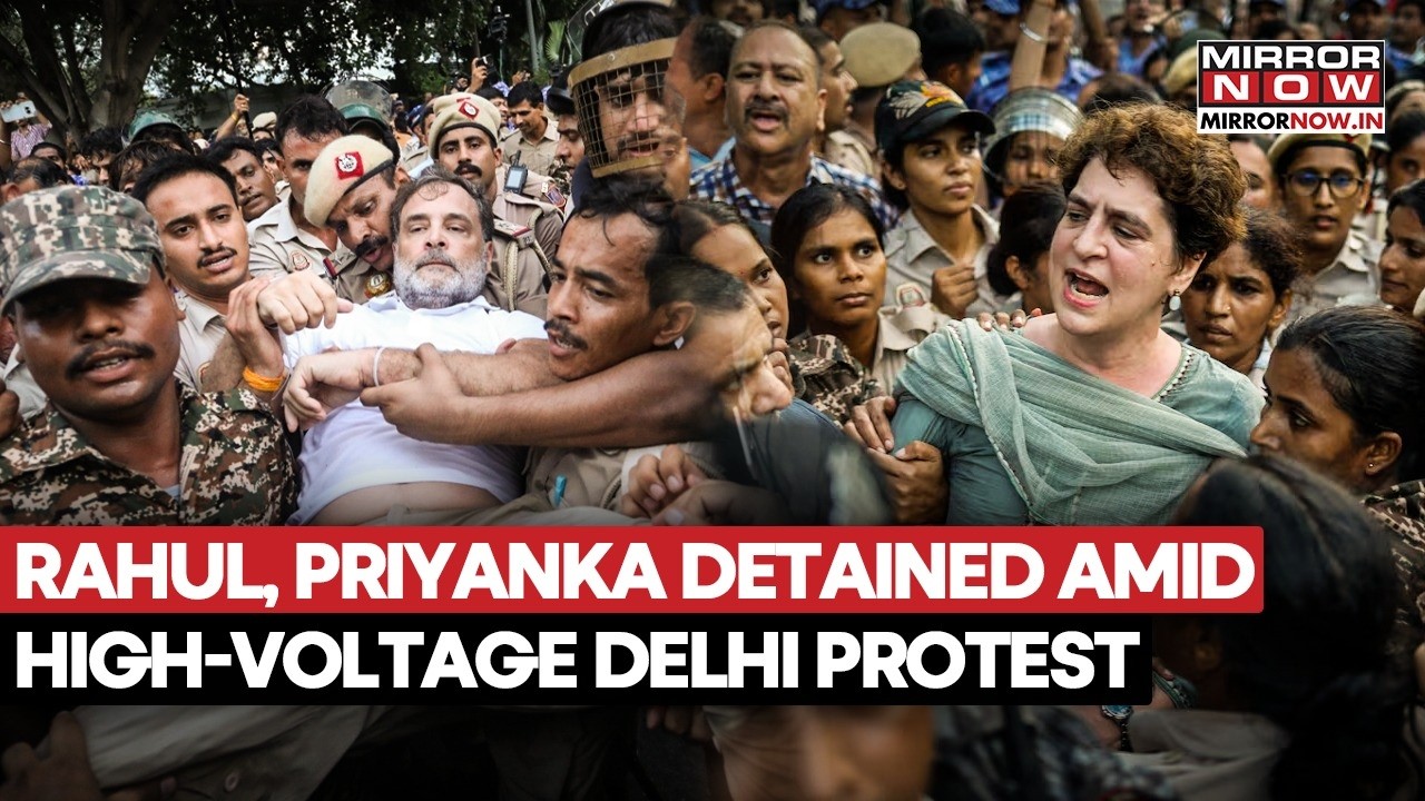 Rahul & Priyanka Gandhi Detained Amid Delhi Protests! High-Voltage Drama Outside PM’s Residence