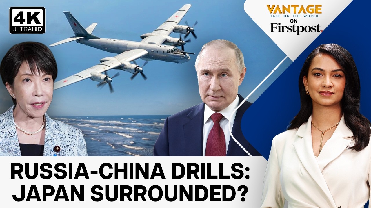 Russian Bombers Fly over Sea of Japan after Live-Fire Naval Drills by China | Vantage | 4K