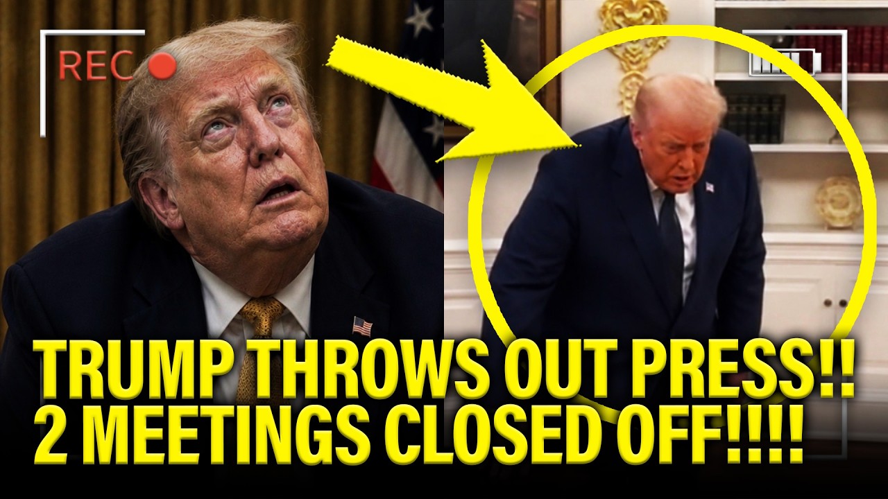 Trump PANICS and THROWS OUT PRESS from 2 MEETINGS!!