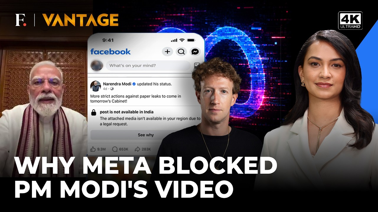 Meta Blocks PM Modi’s Facebook Video, Calls It a ‘Technical Glitch’ | Vantage on Firstpost | 4K