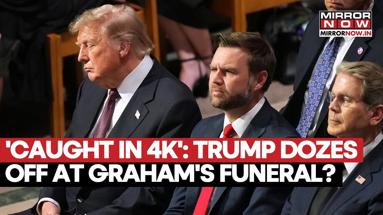 Trump Caught Sleeping During Lindsey Graham’s Funeral? POTUS Struggles To Keep Eyes Open
