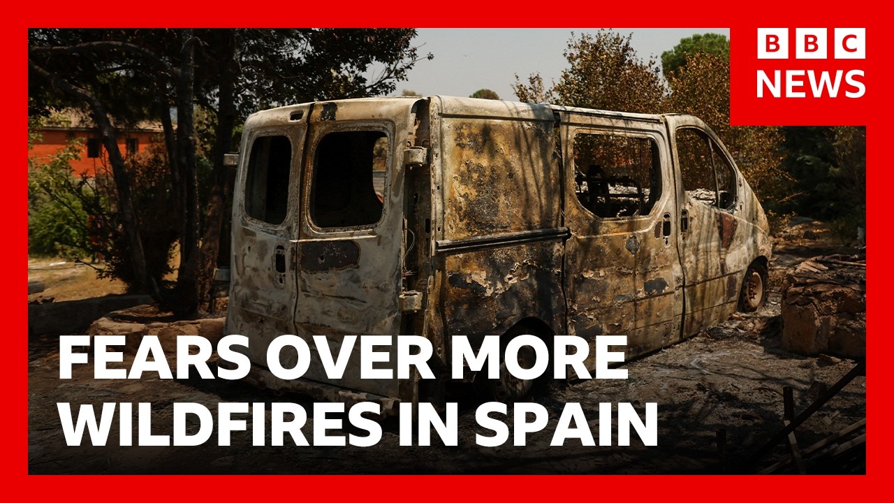 Europe heatwave sparks wildfire fears as thousands return home in Spain | BBC News