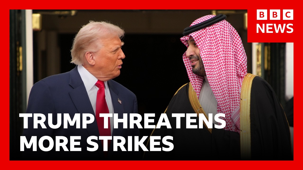 President Trump threatens Iran with a ‘beating’ as Saudi Arabia joins US strikes | BBC News