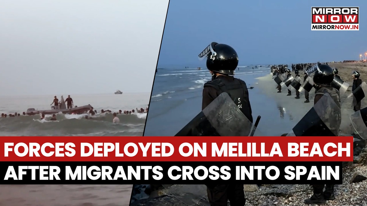 Melilla On Edge: Forces Deployed As Migrants Storm Beach Into Spain’s North African Enclave