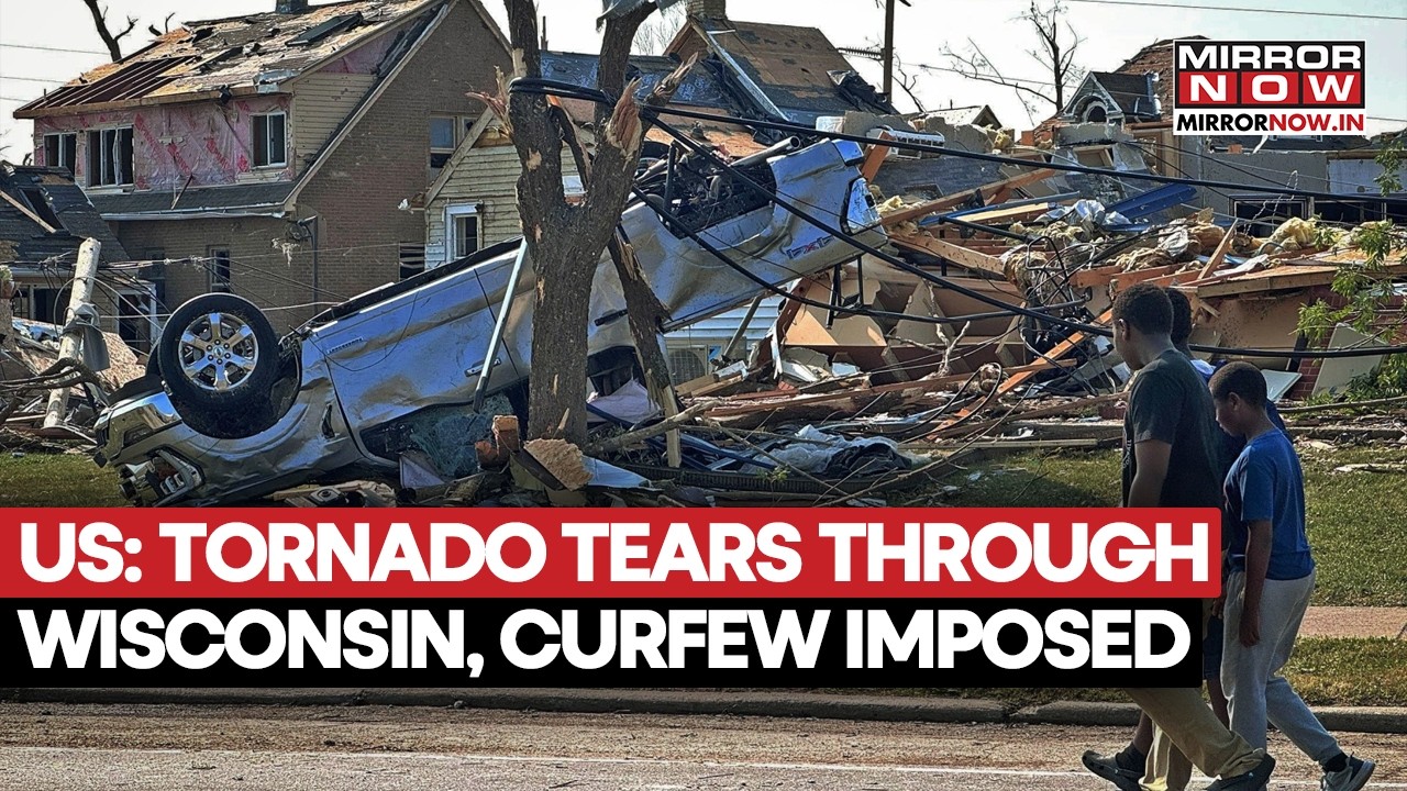 US: Tornado Tears Through Wisconsin, Trees Uprooted, Building Damaged, Curfew Imposed | Watch