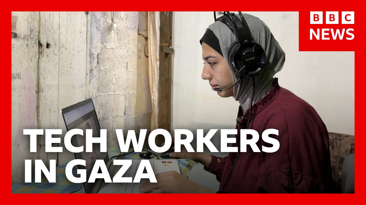 Gaza’s tech workers rebuilding their lives online | BBC News