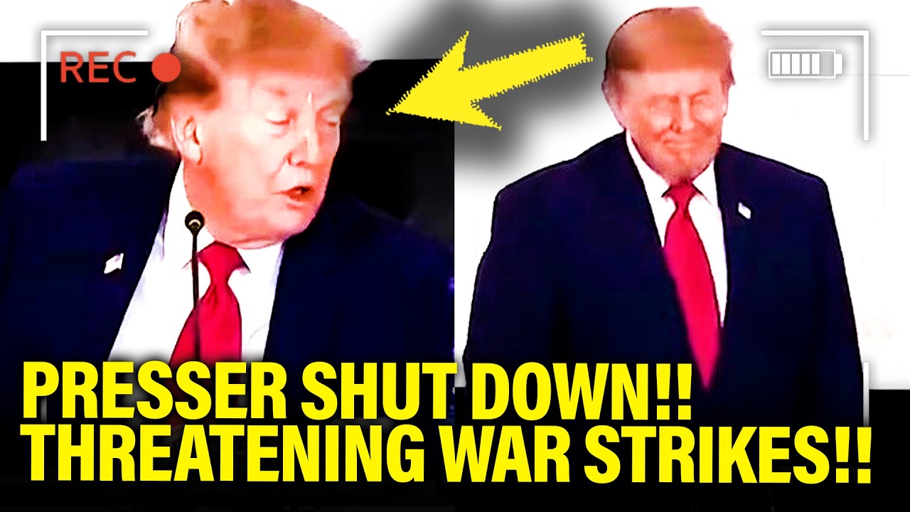 Trump SUDDENLY SHUTS DOWN Presser and THREATENS WAR!!!
