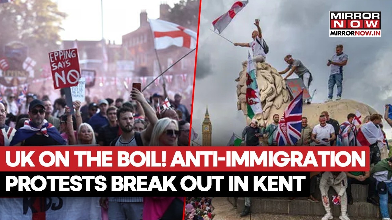 UK Immigration Protests: Kent Crowds Chant ‘You’re Going Back!’ Amid Migration Row | WATCH