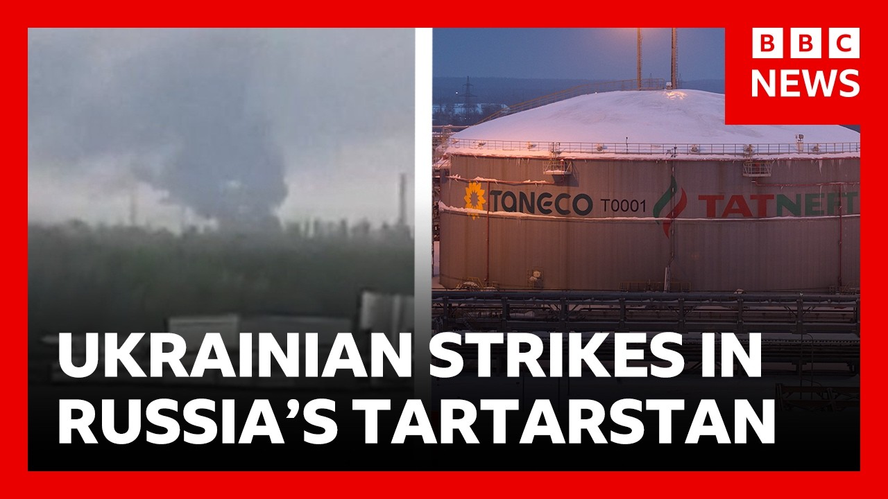 At least 13 killed in Ukrainian drone strike deep into Russia | BBC News