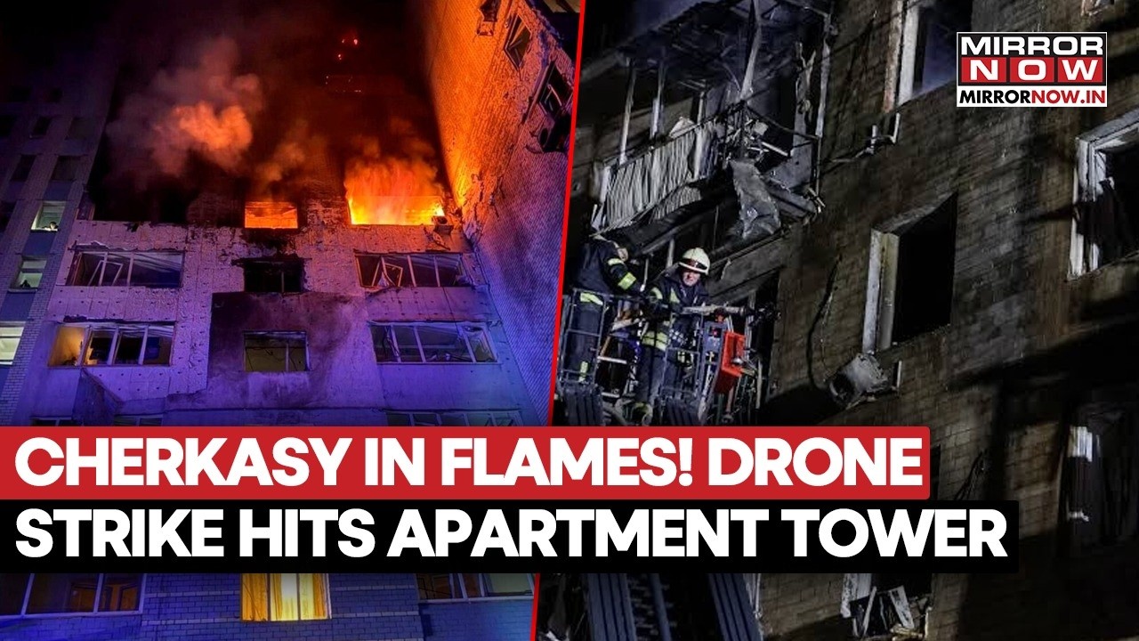 RUSSIA’S NIGHT STRIKE! Drones Hit Central Ukraine, Smila Apartment Block Damaged Overnight