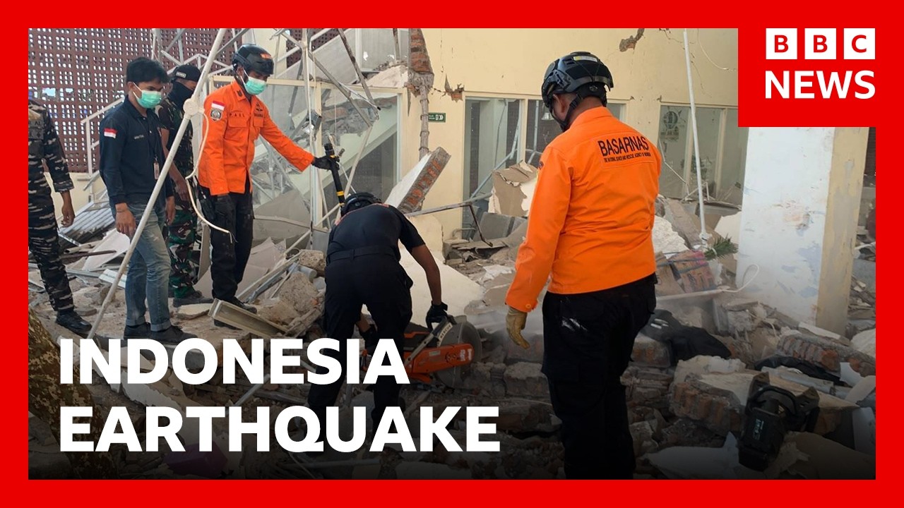 At least 20 dead after 7.7-magnitude earthquake strikes Indonesia | BBC News