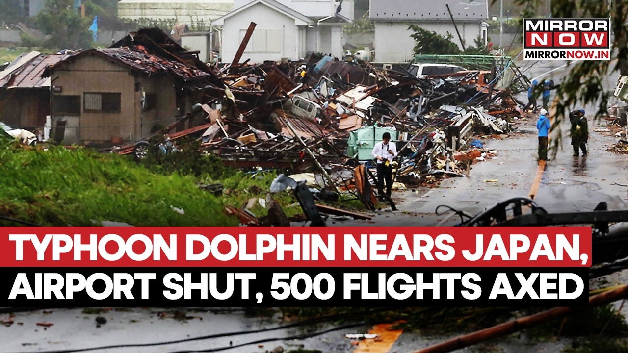 Typhoon Dolphin Nears Japan, Airport Shut, 500 Flights Cancelled, 260,000 Evacuated | Watch